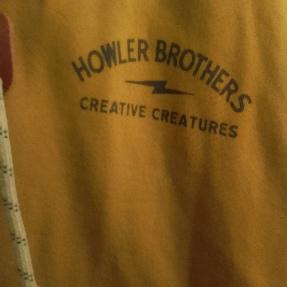 Howler Brothers Creative Creatures Mustard Zip-Up Hoodie Sweater - Picture 6 of 12